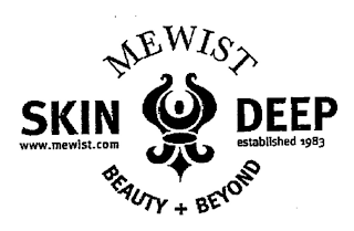 MEWIST SKIN DEEP WWW.MEWIST.COM ESTABLISHED 1983 BEAUTY + BEYOND logo
