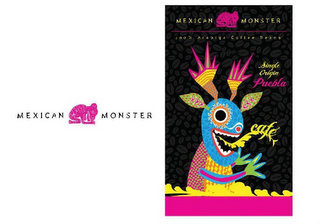 MEXICAN MONSTER MEXICAN MONSTER 100% ARABIGA COFFEE BEANS SINGLE ORIGIN PUEBLA CAFE logo