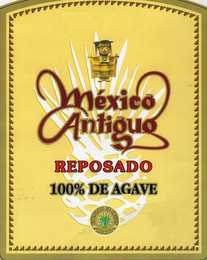 MEXICO ANTIGUO REPOSADO 100% DE AGAVE ENVASADO DE ORIGEN MEXICO CONT. NET. 940 ML 35% ALC. VOL. logo