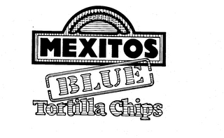 MEXITOS BLUE TORTILLA CHIPS logo