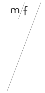 M/F/ logo