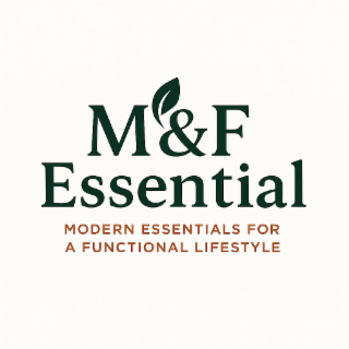 M&F ESSENTIAL  MODERN ESSENTIALS FOR A FUNCTIONAL LIFESTYLE logo
