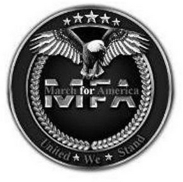 MFA MARCH FOR AMERICA UNITED WE STAND logo
