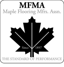 MFMA MAPLE FLOORING MFRS. ASSN. SINCE 1897 THE STANDARD OF PERFORMANCE logo