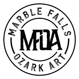 MFOA MARBLE FALLS OZARK ART logo