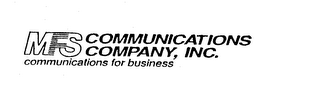 MFS COMMUNICATIONS COMPANY, INC. COMMUNICATIONS FOR BUSINESS logo
