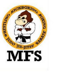 MFS KICKBOXING BOXING KARATE JIU-JITSU JUDO WRESTLING logo