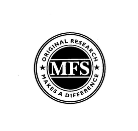 MFS ORIGINAL RESEARCH MAKES A DIFFERENCE logo