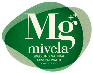 MG++ MIVELA SPARKLING NATURAL MINERAL WATER BOTTLED AT SOURCE logo