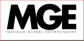 MGE MAXIMUM GLOBAL ENTERTAINMENT logo