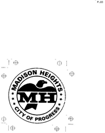 MH MADISON HEIGHTS CITY OF PROGRESS logo