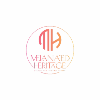 MH MELANATED HERITAGE MELANIN RICH. HERITAGE STRONG. logo