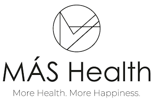 MH MÁS HEALTH, MORE HEALTH. MORE HAPPINESS. logo