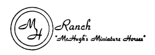 MH RANCH "MCHUGH'S MINIATURE HORSES" logo