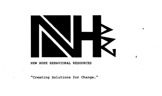 MHBR NEW HOPE BEHAVIORAL RESOURCES CREATING SOLUTIONS FOR CHANGE logo