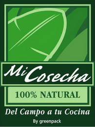 MI COSECHA 100% NATURAL DEL CAMPO A TU COCINA BY GREENPACK logo