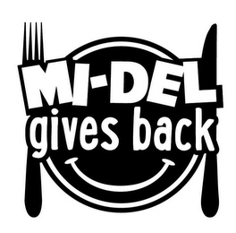 MI-DEL GIVES BACK logo