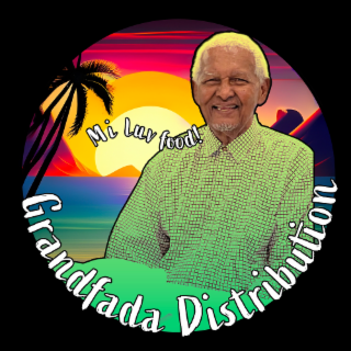 MI LUV FOOD! GRANDFADA DISTRIBUTION logo