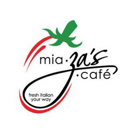 MIA · ZA'S CAFÉ FRESH ITALIAN YOUR WAY logo
