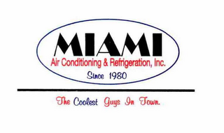 MIAMI AIR CONDITIONING & REFRIGERATION, INC. SINCE 1980 THE COOLEST GUYS IN TOWN logo