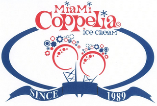 MIAMI COPPELIA ICE CREAM SINCE 1989 logo