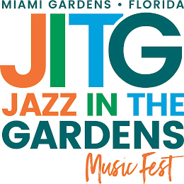 MIAMI GARDENS · FLORIDA JITG JAZZ IN THE GARDENS MUSIC FEST logo