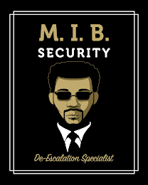M.I.B. SECURITY DE-ESCALATION SPECIALIST logo
