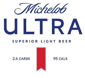 MICHELOB ULTRA SUPERIOR LIGHT BEER 2.6 CARBS 95 CALS logo