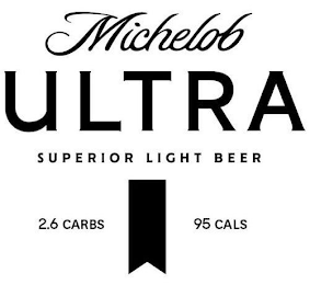 MICHELOB ULTRA SUPERIOR LIGHT BEER 2.6 CARBS 95 CALS logo