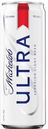 MICHELOB ULTRA SUPERIOR LIGHT BEER M 2.6 CARBS 95 CALS 12 FL OZ. logo