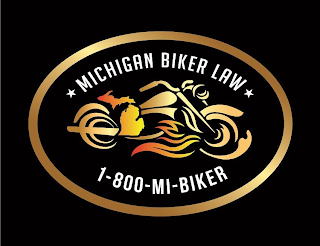 MICHIGAN BIKER LAW 1-800-MI-BIKER logo