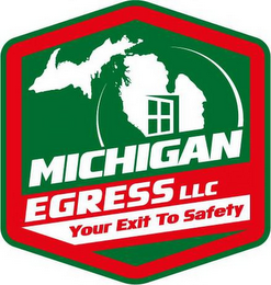 MICHIGAN EGRESS LLC YOUR EXIT TO SAFETY logo