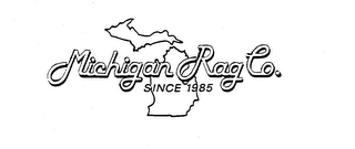MICHIGAN RAG CO. SINCE 1985 logo