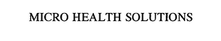 MICRO HEALTH SOLUTIONS logo
