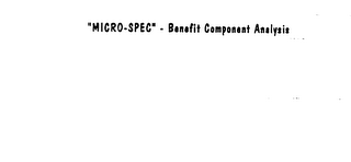 "MICRO-SPEC" - BENEFIT COMPONENT ANALYSIS logo