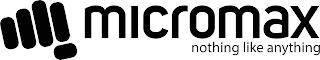 MICROMAX NOTHING LIKE ANYTHING logo