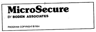 MICROSECURE BY BODEN ASSOCIATES logo