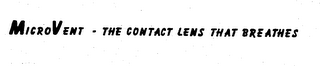 MICROVENT - THE CONTACT LENS THAT BREATHES logo