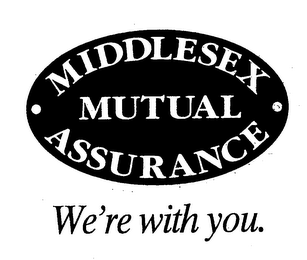 MIDDLESEX MUTUAL ASSURANCE WE'RE WITH YOU. logo