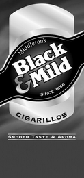 MIDDLETON'S BLACK & MILD CIGARILLOS SMOOTH TASTE & AROMA logo