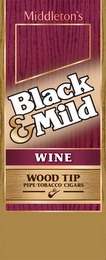 MIDDLETON'S BLACK & MILD WINE WOOD TIP PIPE TOBACCO CIGARS logo