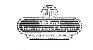 MIDLAND INTERNATIONAL AIRPORT WAYPORT TO THE WORLD logo