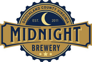 MIDNIGHT GOOCHLAND COUNTY VIRGINIA BREWERY EST. 2011 logo