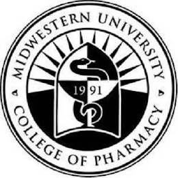 MIDWESTERN UNIVERSITY COLLEGE OF PHARMACY 1991 logo