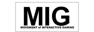 MIG MOVEMENT OF INTERACTIVE GAMING logo