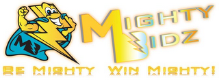 MIGHTY BIDZ BE MIGHTY WIN MIGHTY! MB logo