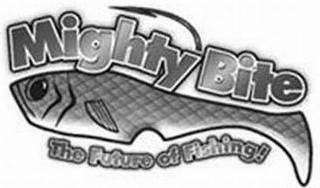 MIGHTY BITE THE FUTURE OF FISHING! logo