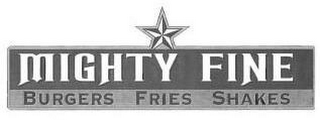 MIGHTY FINE BURGERS FRIES SHAKES logo