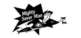 MIGHTY SAVER MAN logo