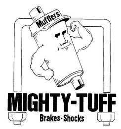 MIGHTY-TUFF MUFFLERS BRAKES SHOCKS logo